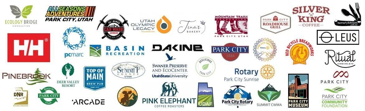 Logos of the Garlic Mustard Games sponsors